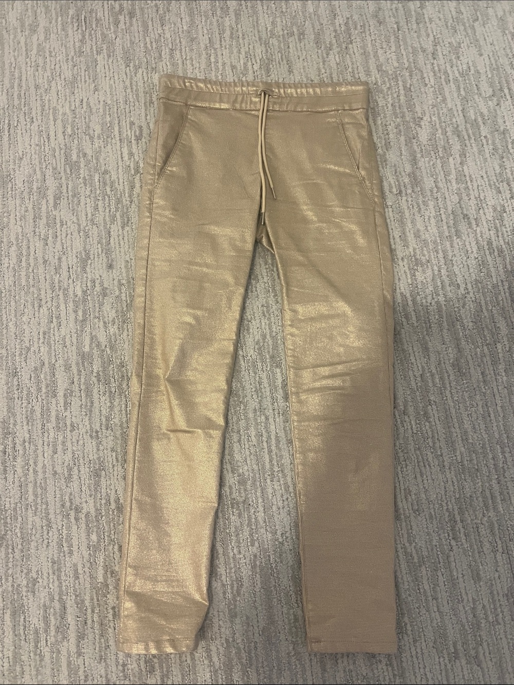 Flog.. Women's Metallic Gold Jogger Sweatpants